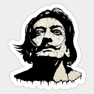 Salvador Dali Portrait Art Sticker